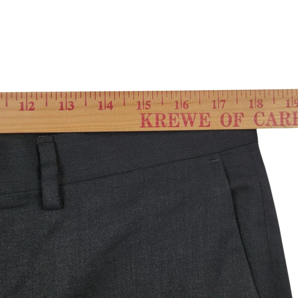 Banana Republic Marzotto Wool Dress Pants 34x34 Charcoal Gray Super 120s